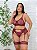 Conjunto Cintia Plus Size em Renda - VINHO - Imagem 3