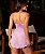 Camisola Sexy Natalia em Tule e Renda com Calcinha - LILÁS - Imagem 2