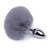 Plug Anal em Metal Cinza com Pompom TAMANHO M - Imagem 1