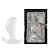Plug Anal Sinuoso com Alça 15x5,8cm - Transparente - Imagem 1