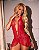 Body Natasha de Renda e Tule com Babados VERMELHO - Imagem 4