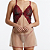 Camisola Transparente Nicole com Calcinha – VERMELHO - Imagem 1