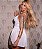 Camisola Annie Sexy em Tule com Fenda e Calcinha - BRANCO - Imagem 2