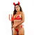 Mini Fantasia Diabinha com Sutia Calcinha Fio Dental e Chifrinhos - Imagem 1