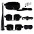 Kit Sado Bondage com 7 Produtos - PRETO - Imagem 1