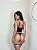 Conjunto Anitta em Renda com Fita e Cinta Liga PRETO - Imagem 2
