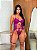 Conjunto Anitta em Renda com Fita e Cinta Liga ROXO - Imagem 1
