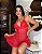 Camisola Melina em Renda com Tule (COM CALCINHA) VERMELHO - Imagem 1