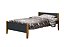 cama de solteiro grafite com pés em madeira - reller - Imagem 2