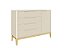 cômoda boom classic areia fosco com pés natural - reller - Imagem 2