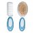 Kit pente e escova cerdas naturais Azul - Girotondo - Imagem 1