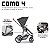 Carrinho COMO4 Trio - Woven Black - ABC - Imagem 7