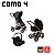 Carrinho COMO4 Trio - Rose Gold Diamond - ABC Design - Imagem 1