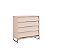 Cômoda Gaveteira Noah Ind - Rosa com pés em bronze - Reller - Imagem 1