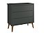 Cômoda Gaveteira Théo Grafite com pés em madeira - Reller - Imagem 1