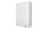 roupeiro old clean 03 portas branco acetinado - planet baby - Imagem 1