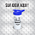 Copo Coqueteleira - Azul & Branco Personalizável - Imagem 1