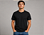 Camiseta Masculina Algodão Slim Preta - Imagem 3