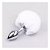 Plug Anal Aço - Pompom - Cor Branco - Imagem 1