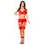 Conjunto Sexy Appeal Vermelho - Hot Flowers - Imagem 2
