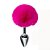 Plug Anal em Aço Pompom de Coelho -  Tamanho - P - Imagem 1
