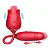 Estimulador Recarregável Formato de Rosa Tongue 2 SI ( Vermelho ) - Imagem 1