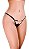 Tanga Sexy  Preta - Hot Flowers - Imagem 1