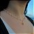 Colar mini pérolas com estrela cravejada com zircônias banhado a ouro - Imagem 1