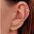 Brinco ear cuff de gotas cravejado zircônias em ouro 18k - Imagem 1