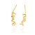 Brinco ear cuff escrito love you banhado a ouro - Imagem 1