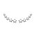 Brinco ear cuff de estrelas banhado a  ródio branco - Imagem 1