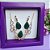 Conjunto brinco gota e colar mandala de pedra natural ágata verde banhado a ouro - Imagem 4