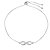 Pulseira Infinito ajustável banho de  ródio branco - Imagem 1