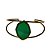 Bracelete de pedra natural ágata verde banhado a ouro 18k - Imagem 1