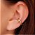 Piercing fake de elos corrente folheado a ouro 18k - Imagem 3