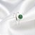 Piercing Fake Duplo de Pedra Natural Quartzo Verde Banhado a Prata - Imagem 1
