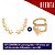 Mix Estrela: Brinco ear cuff de estrelas + Piercing fake com estrela e zirconias folheados em ouro 18k - Imagem 2