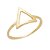 Anel de triângulo  vazado banhado a ouro - Imagem 1