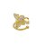 Piercing fake de borboleta cravejado de zircônias banhado a ouro - Imagem 1
