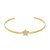 Bracelete fino com estrela cravejada banhado a ouro - Imagem 1