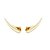 Brinco ear cuff minimalista liso banhado a ouro - Imagem 1