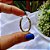 Brinco de argola com strass central de fecho italiano banhado a ouro - Imagem 3