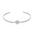 Bracelete Fino com Estrela Cravejada Banhado a Ródio Branco - Imagem 1