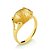 Anel com pedra Rutilo Oval Banhado a Ouro - Imagem 1
