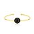 Bracelete de Ágata Preta com Detalhes Esmaltados em Preto Banhado a Ouro - Imagem 1