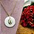 Colar de Corrente Grossa com Pingente de Quartzo Branco e Detalhe de Nossa Senhora Banhado a Ouro - Imagem 4
