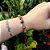 Pulseira Artesanal simples de Macramê com Pedra Natural Unakita em Fio encerado - Imagem 5