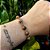 Pulseira Artesanal simples de Macramê com Pedra Natural Unakita em Fio encerado - Imagem 2