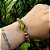 Pulseira Artesanal de Macramê com Unakita e Jade Oliva central em Fio de Encerado - Imagem 2