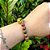 Pulseira Artesanal de Macramê com Unakita e Jade Oliva central em Fio de Encerado - Imagem 4